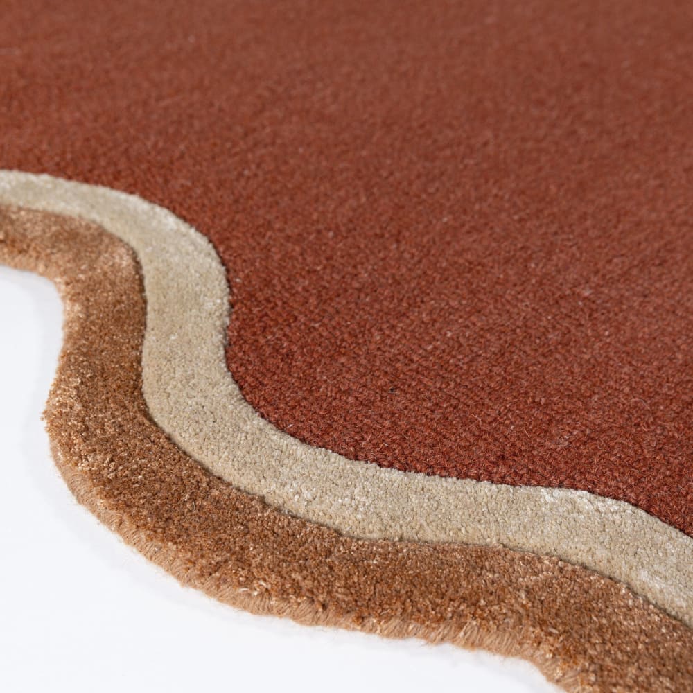 Tapis laine et viscose terracotta 120x170cm — vue 4