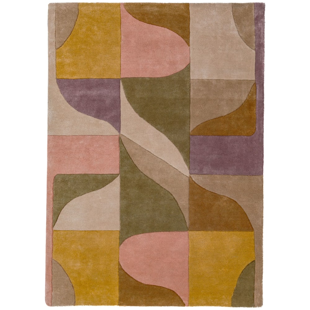 Tapis en viscose multicolore 140x200cm