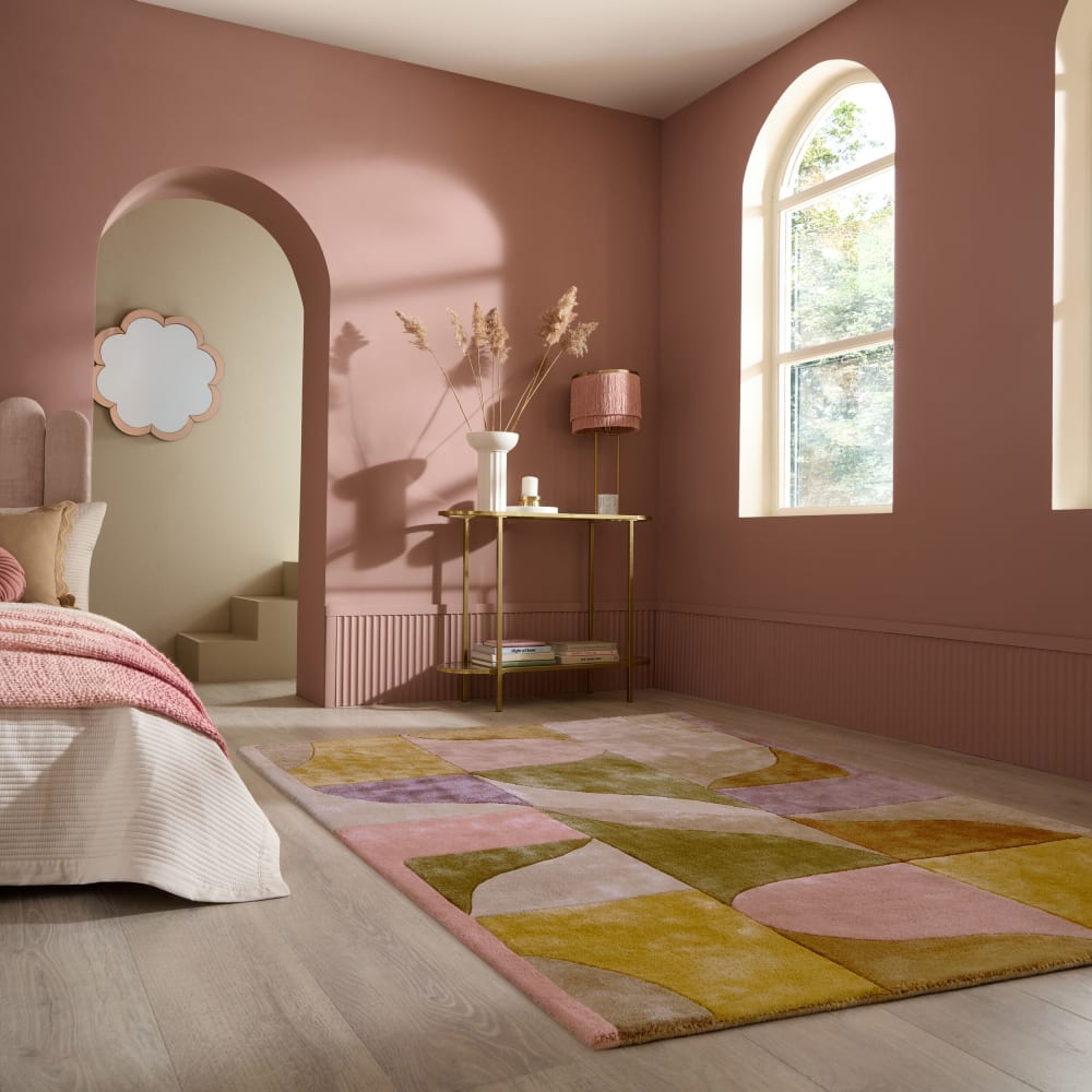 Tapis en viscose multicolore 140x200cm — vue 3