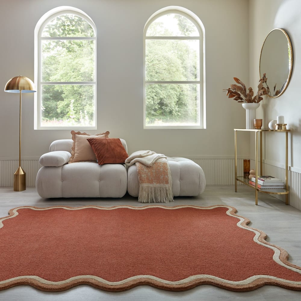 Tapis laine et viscose terracotta 160x230cm — vue 3