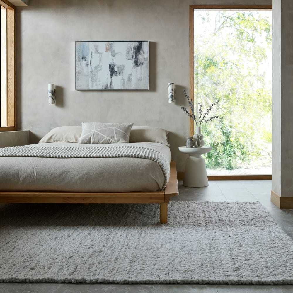 Tapis aspect laine ivoire 160x230cm — vue 3