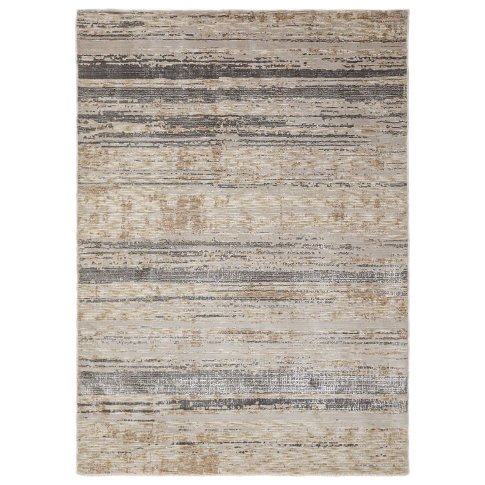 Tapis en polyester facile d'entretien tons beige 120x160cm