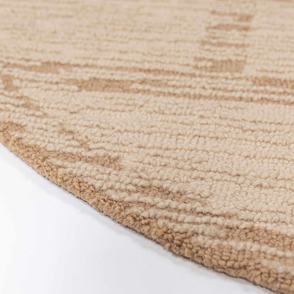 Tapis rond en laine beige 160x160cm — vue 4