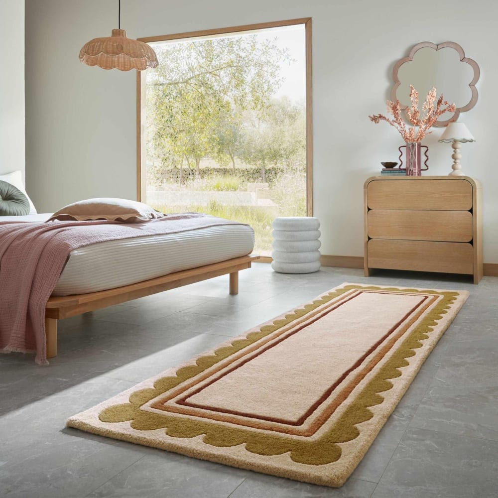 Tapis de couloir en laine multicolore 80x230cm