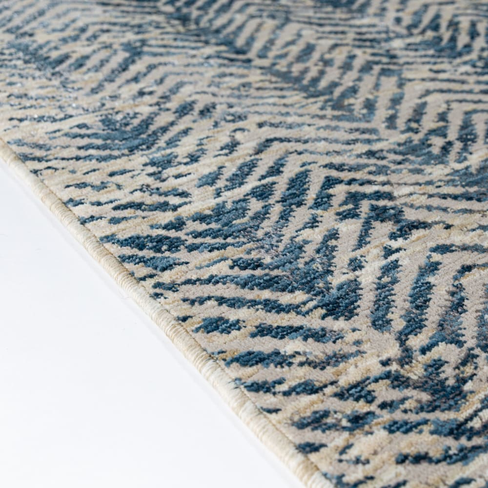 Tapis en polyester facile d'entretien bleu 120x160cm — vue 4