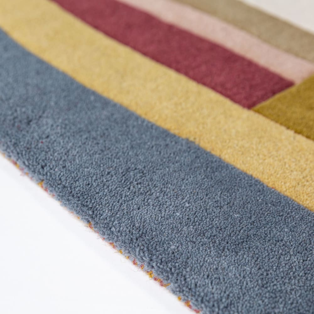 Tapis ovale en laine multicolore 140x200cm — vue 4