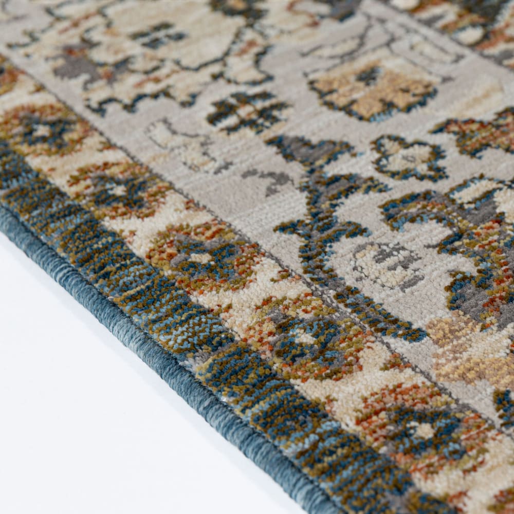 Tapis vintage en polyester beige et vert 160x230cm — vue 4