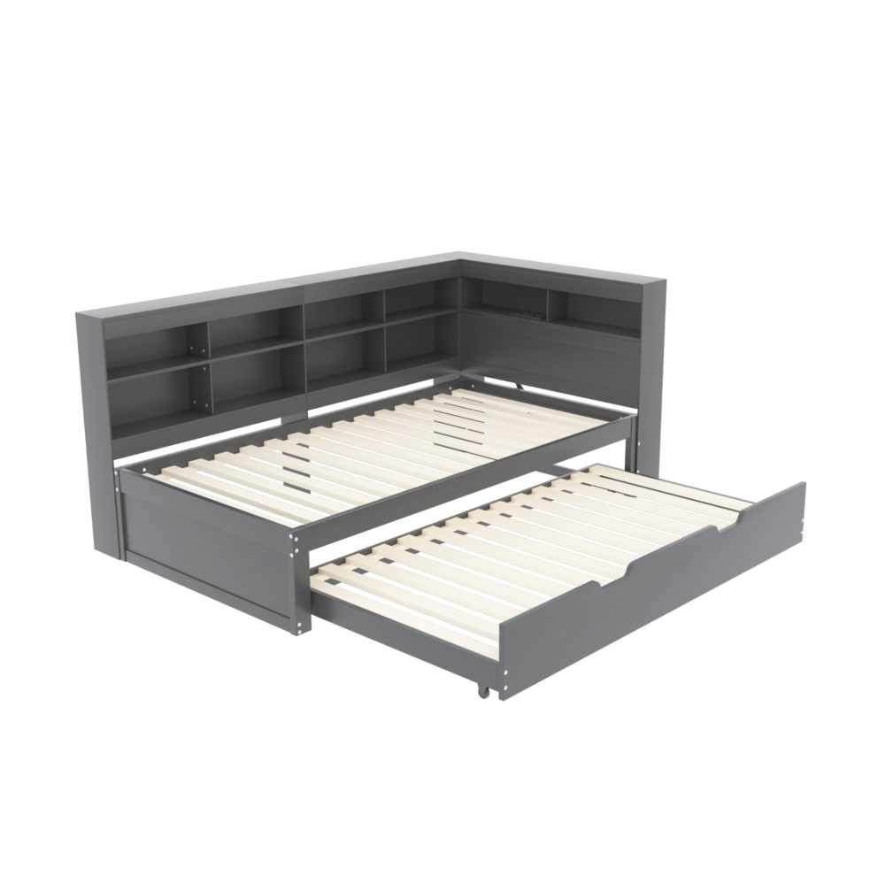 Lit multifonction bris 90 x 200 cm avec usb