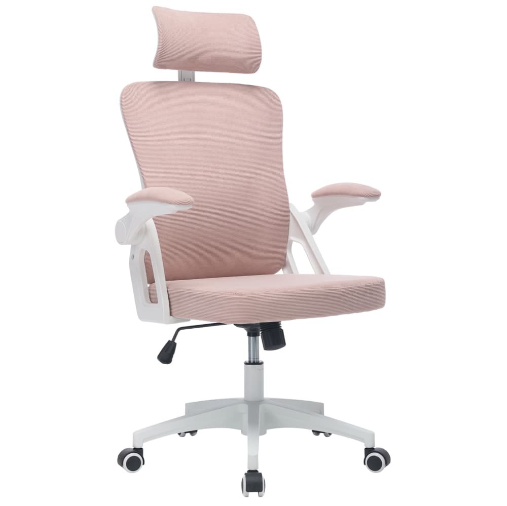 Hauss Spole Bürostuhl gepolstert rosa mit Netzrücken style modern - Pes - Polyester