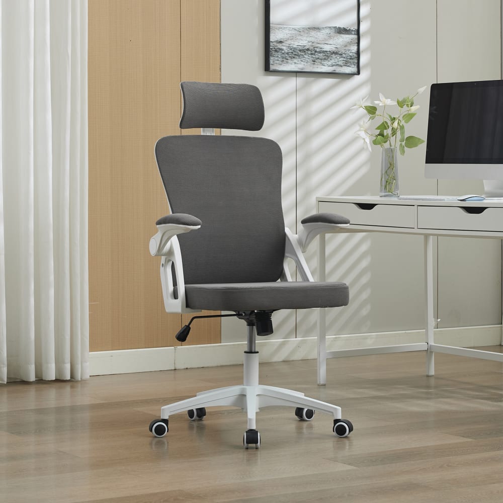 Bürostuhl aus Polyester-Netzgewebe grau - Maisons Du Monde