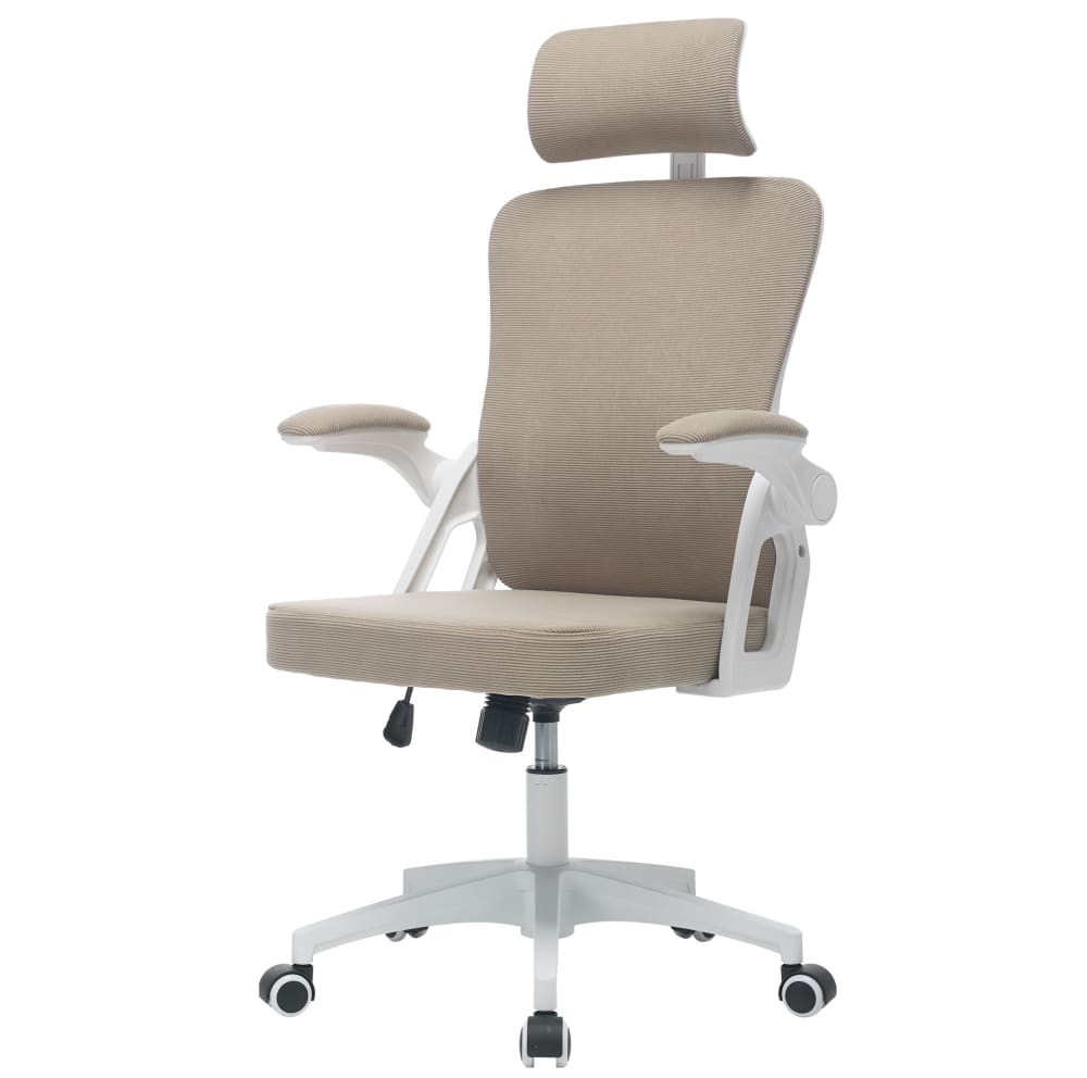 Chaise de bureau ergonomique en polyester mesh kaki