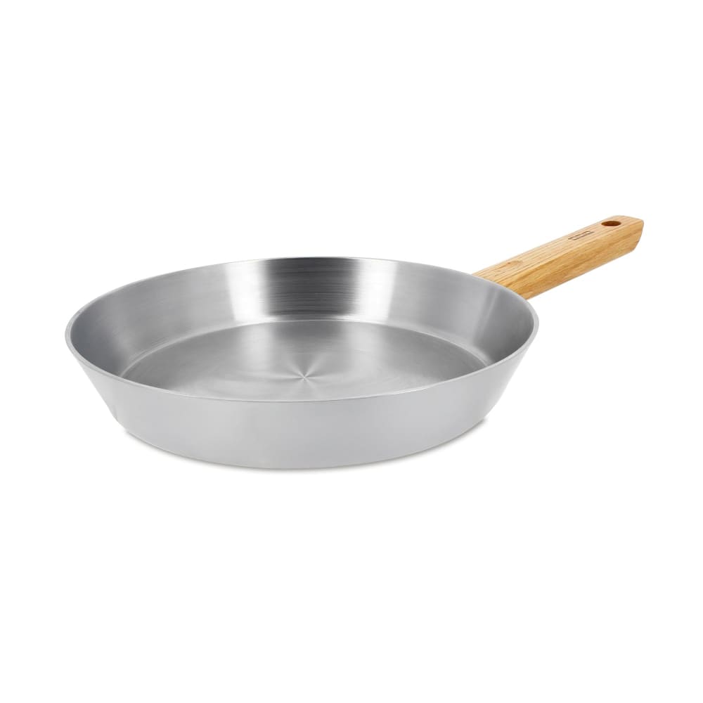 Poêle 28cm en acier inoxydable et manche fixe - tous feux