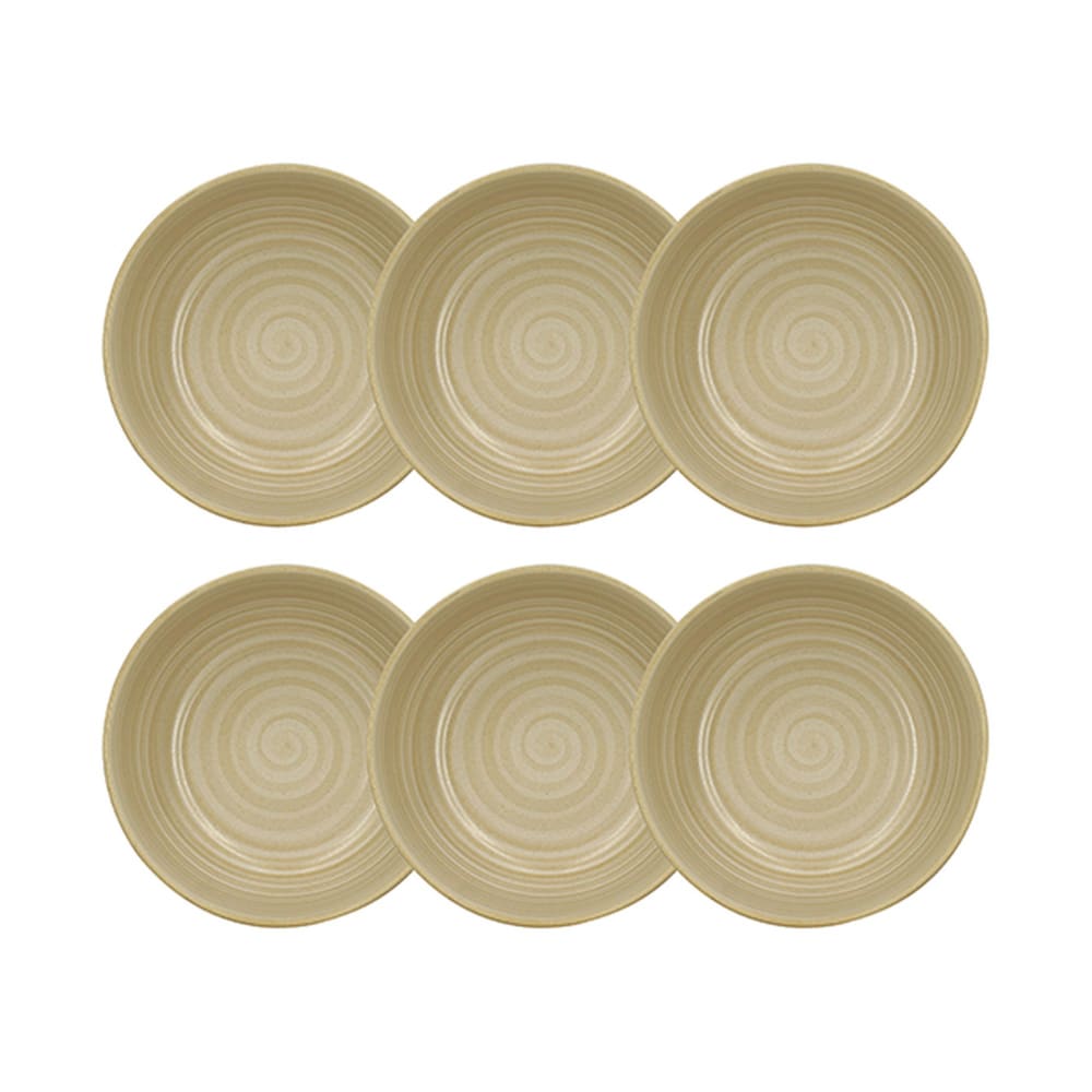 Lot de 6 bols 16,5cm en grès jaune Lot de 6 bols 16,5cm en grès jaune