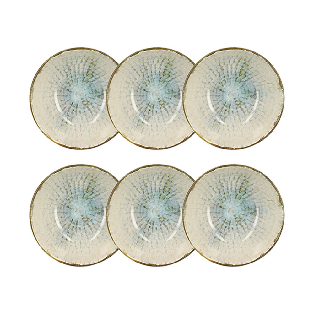 Lot de 6 bols 60cl en faience bleu et blanc Lot de 6 bols 60cl en faience bleu et blanc