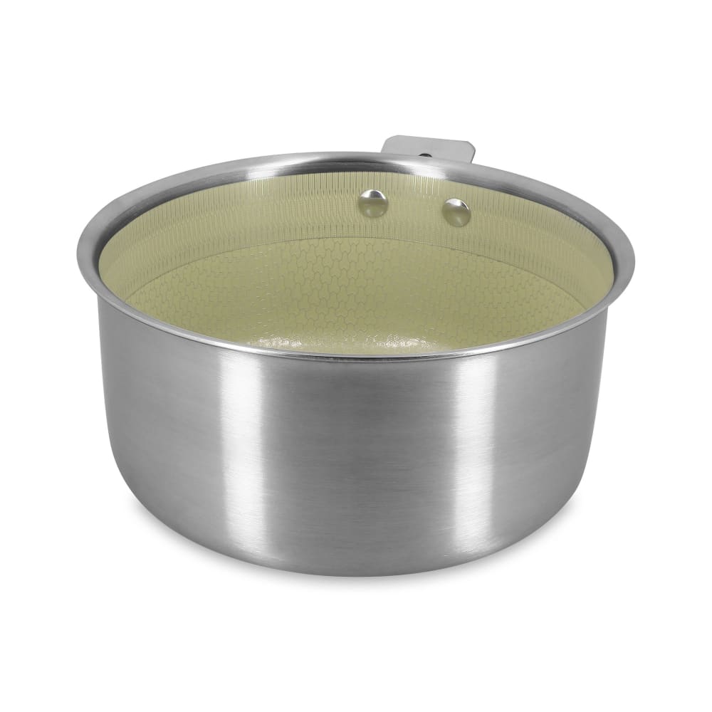 Casserole 20cm en acier inoxydable et manche amovible vert