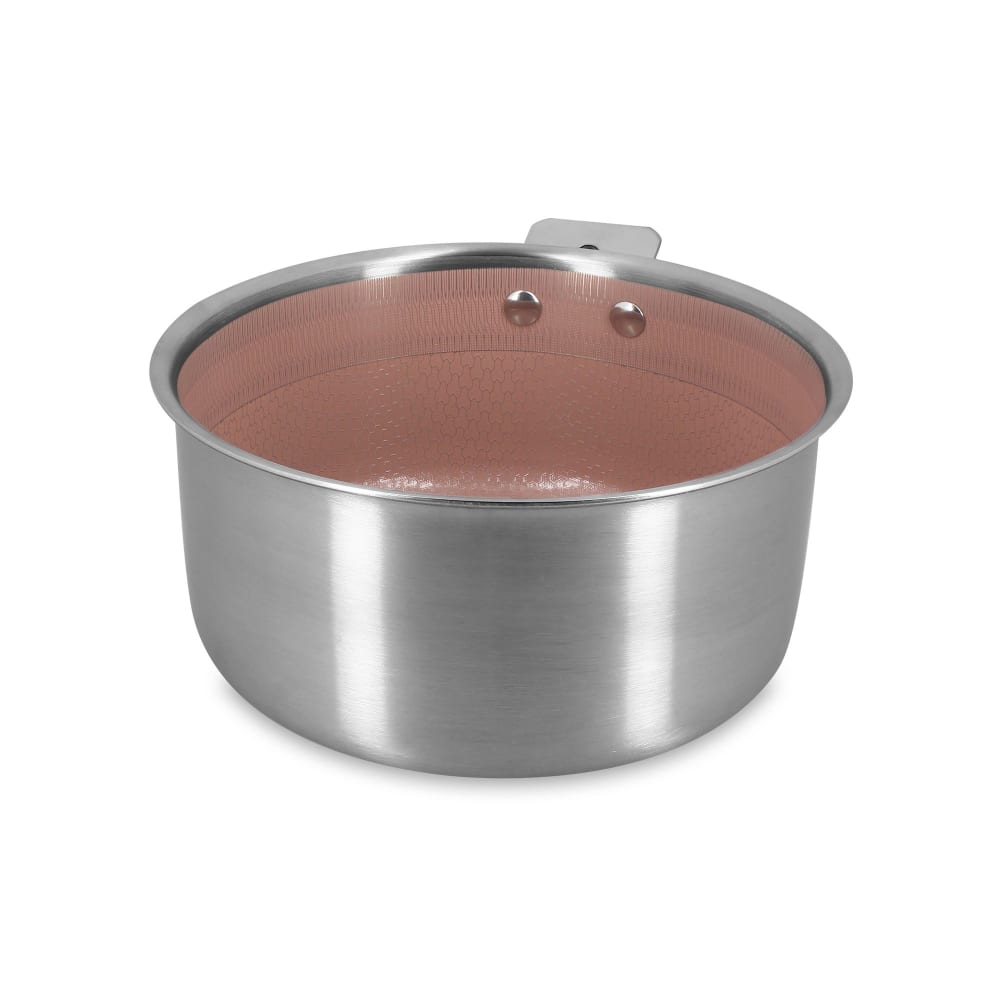 Casserole 18cm en acier inoxydable et manche amovible rose