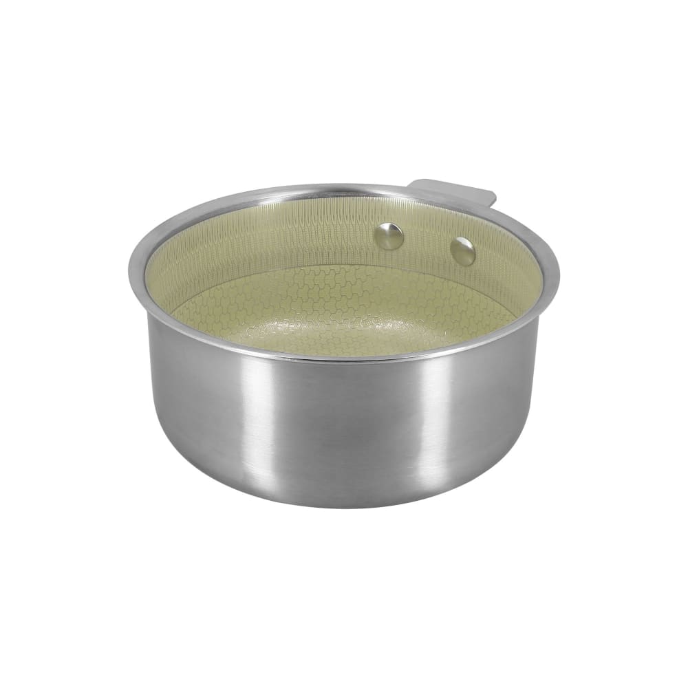 Casserole 16cm en acier inoxydable et manche amovible vert