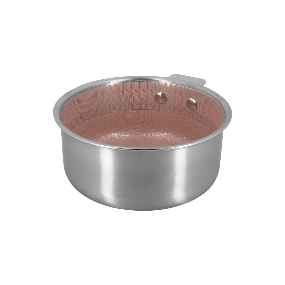 Casserole 16cm en acier inoxydable et manche amovible rose