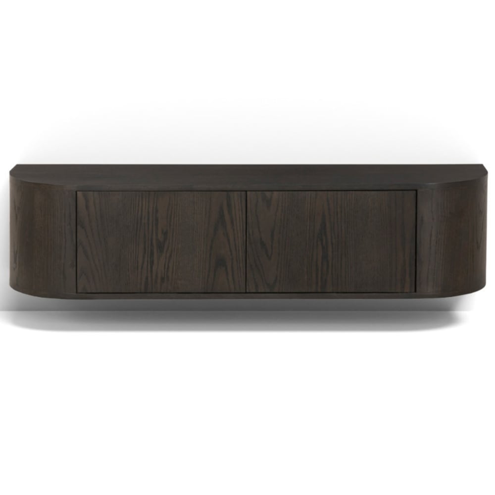 Meuble tv mural 140 cm chêne espresso