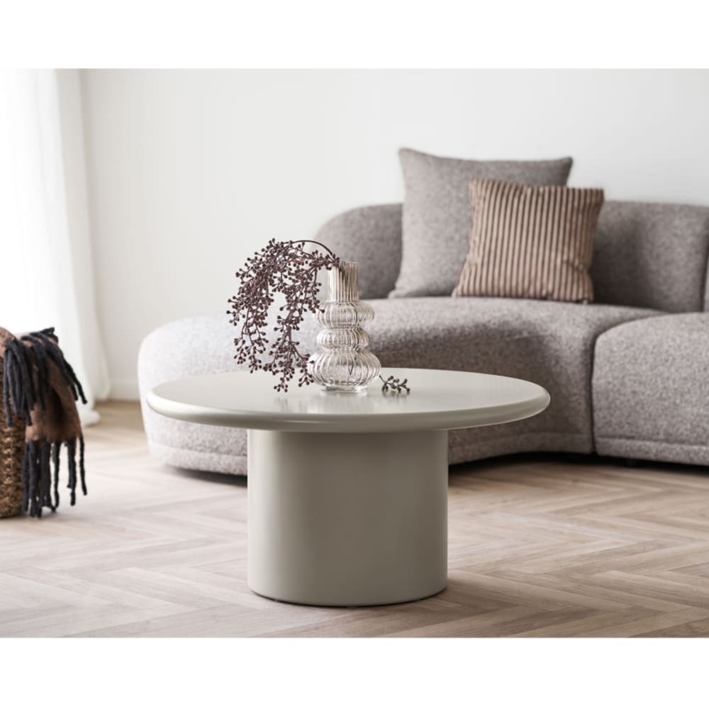 Sandfarbener Couchtisch ø80 cm - Maisons Du Monde