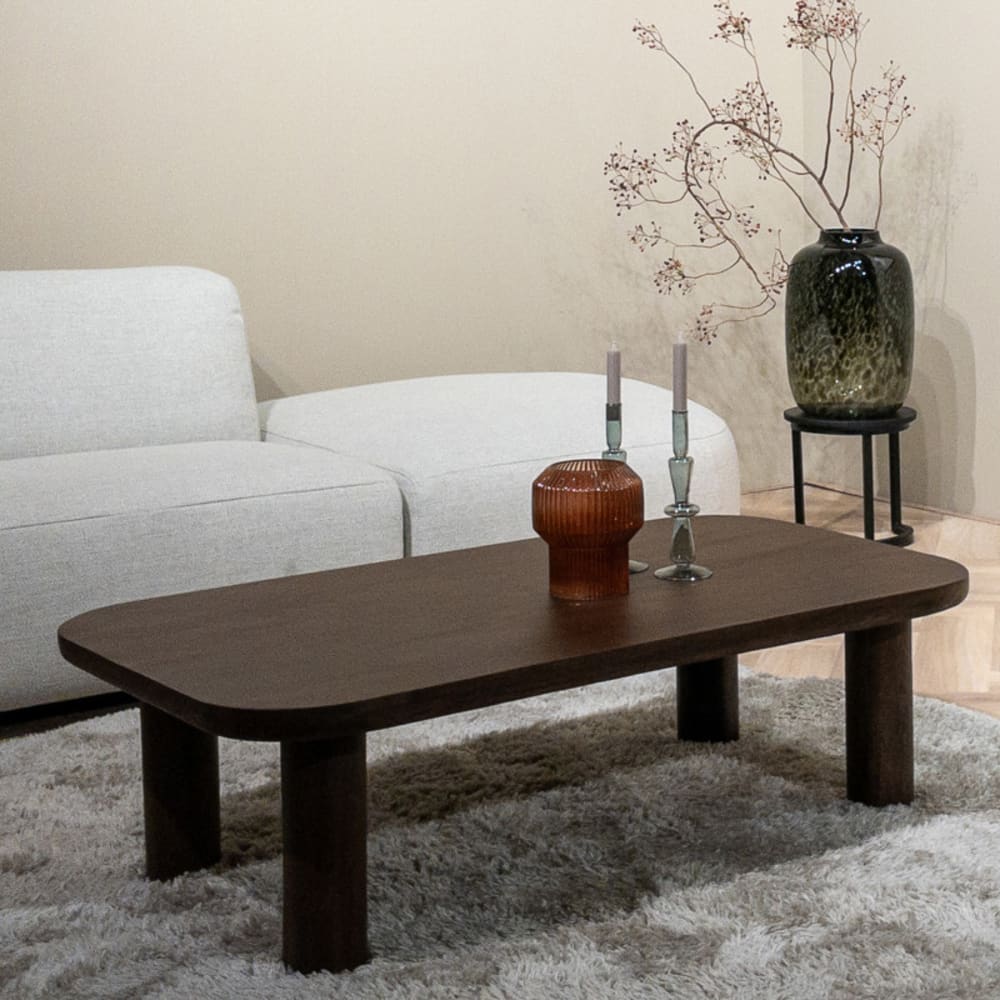 Couchtisch L.120 cm aus dunklem Massivholz - Maisons Du Monde