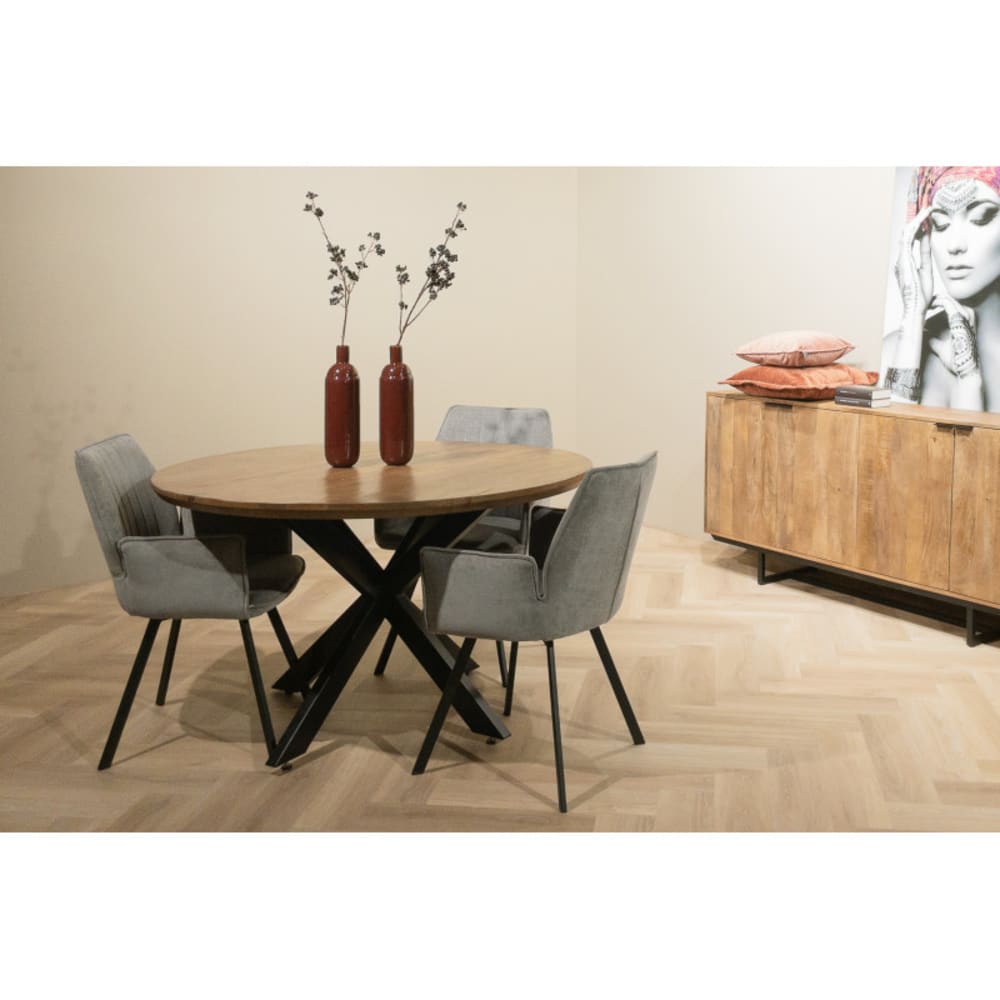 Runder Esstisch für 4 Personen 140 cm aus Massivholz - Maisons Du