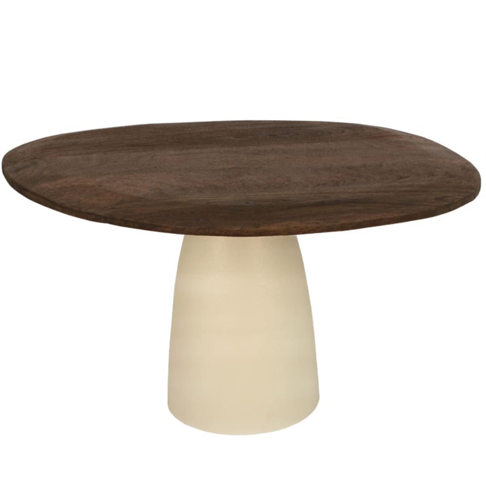 Moloo Runder Esstisch 4 Personen D140 cm aus braunem holz style modern - -