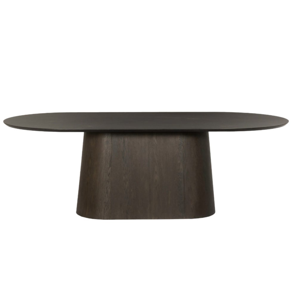 Table à manger ovale 10 personnes 230 cm expresso