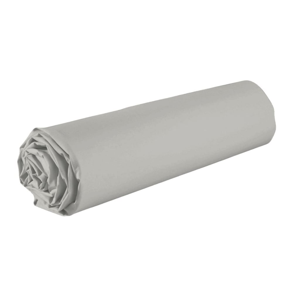 Drap housse 90x190 bonnet 35cm 100% coton gris silver Drap housse 90x190 bonnet 35cm 100% coton gris silver