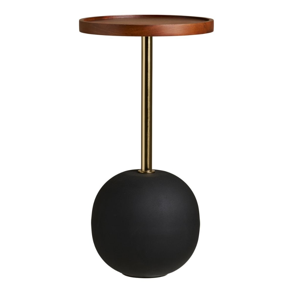 Bout de canapé ø30cm plateau en manguier pied en métal