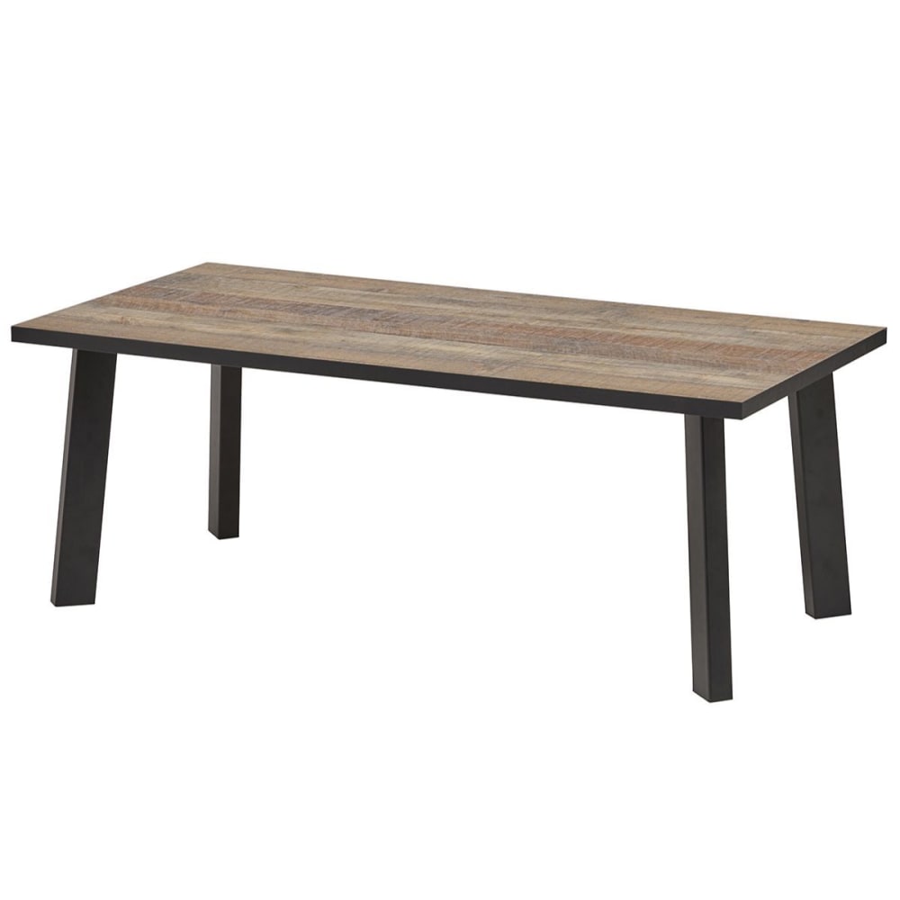 Table basse plateau aspect bois rustique pieds métal Table basse plateau aspect bois rustique pieds métal