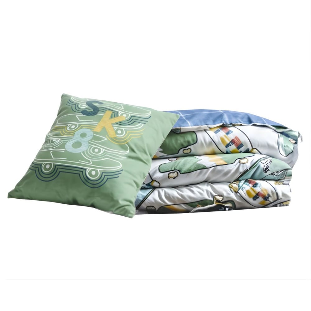 Parure housse de couette 140x200cm 2 taies d'oreiller stakeboard — vue 4