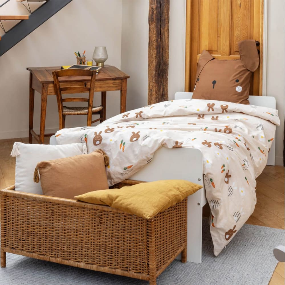 Parure de lit lapin housse de couette 240x220cm 2 taies d'oreiller — vue 3