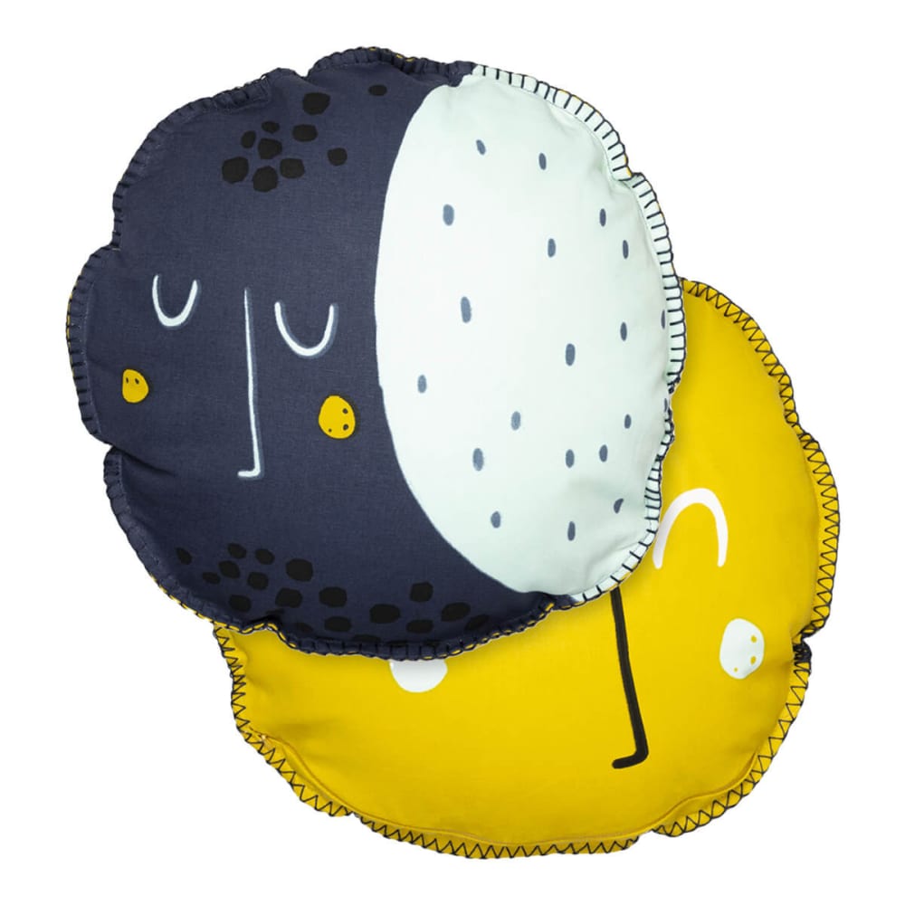Coussin déhoussable ø40cm motifs lune et soleil — vue 3