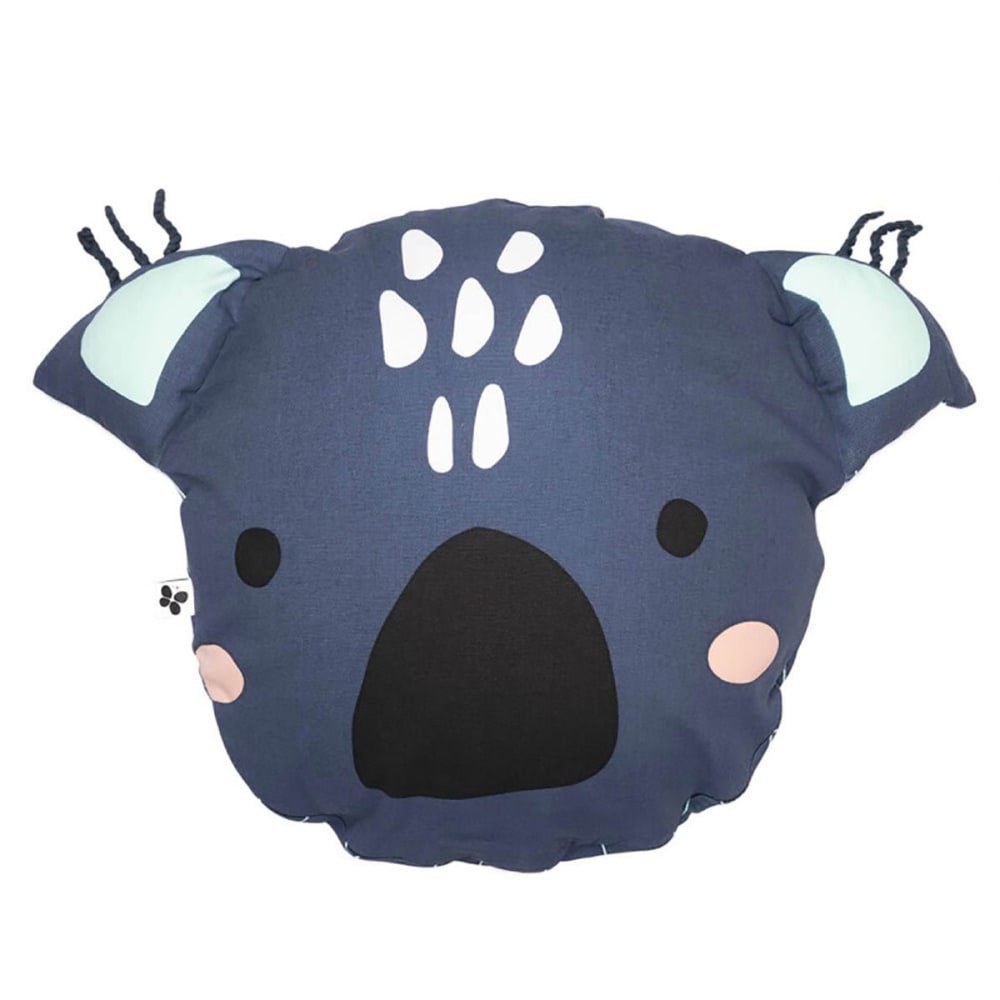 Coussin déhoussable ø40cm coton motif koala avec oreilles