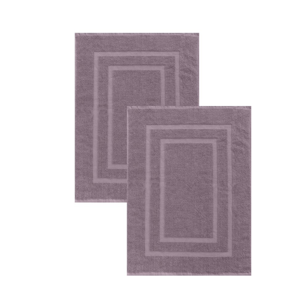 Lot de  2 tapis de bain 50x70 cm éponge sureau
