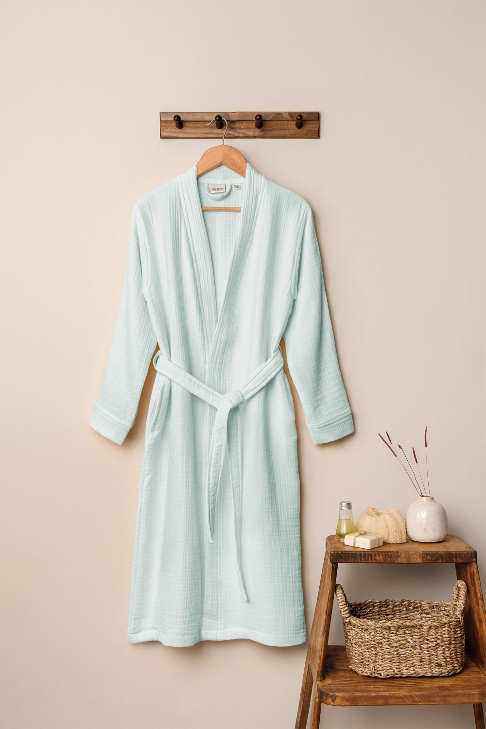 Peignoir gaze de coton s/m vert céladon Peignoir gaze de coton s/m vert céladon