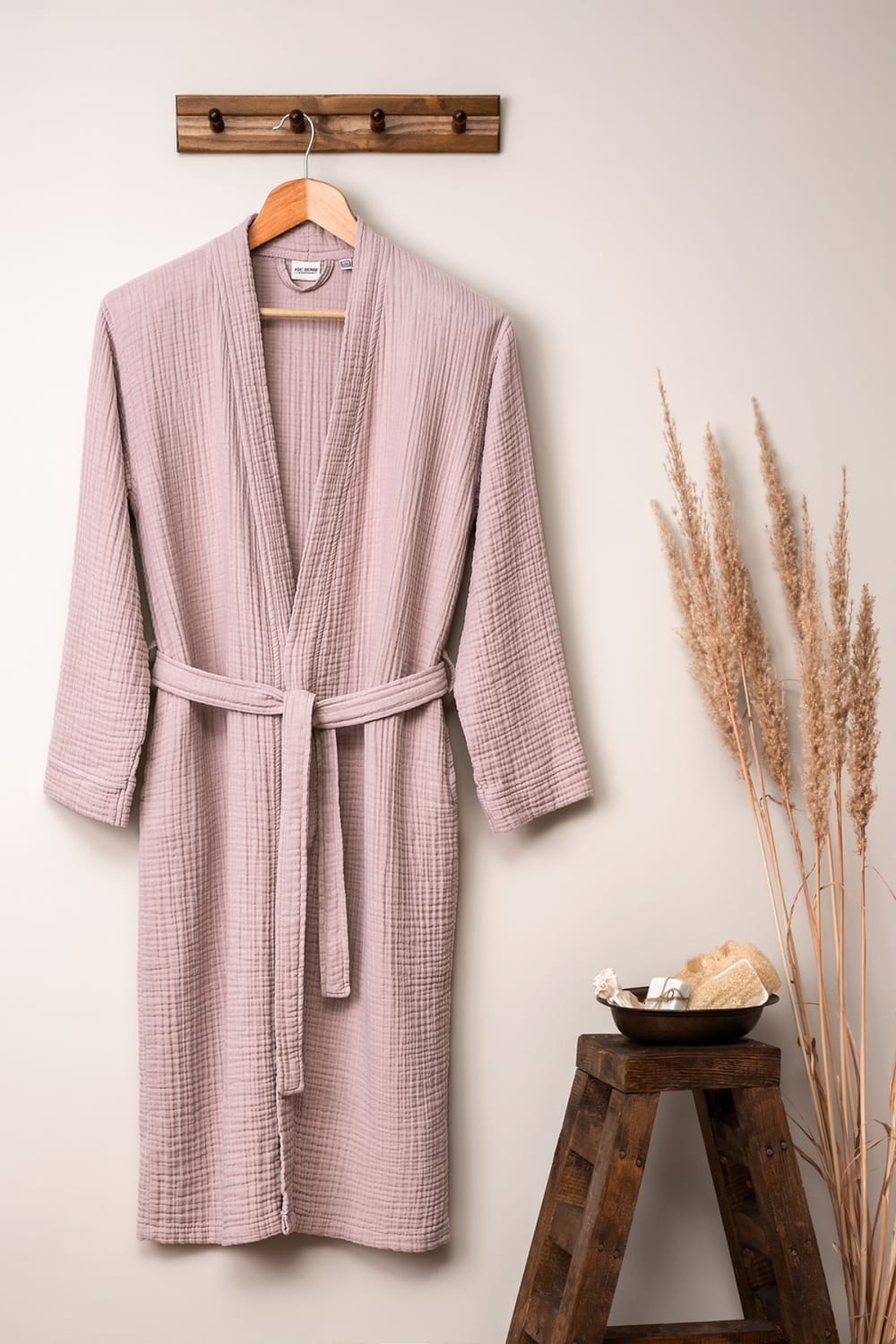 Peignoir gaze de coton s/m rose Peignoir gaze de coton s/m rose
