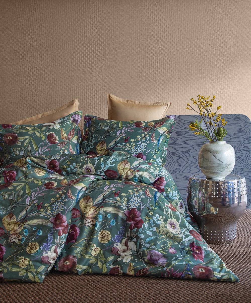 Parure de couette 240 x 220 cm - 2 personnes satin de coton imprimé