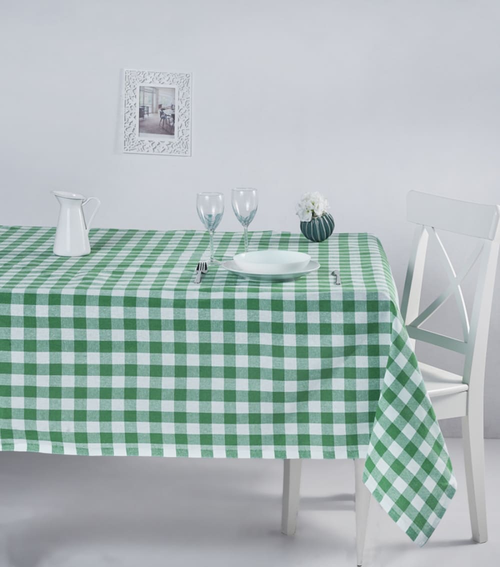 Nappe-150x300 cm carreaux vert Nappe-150x300 cm carreaux vert
