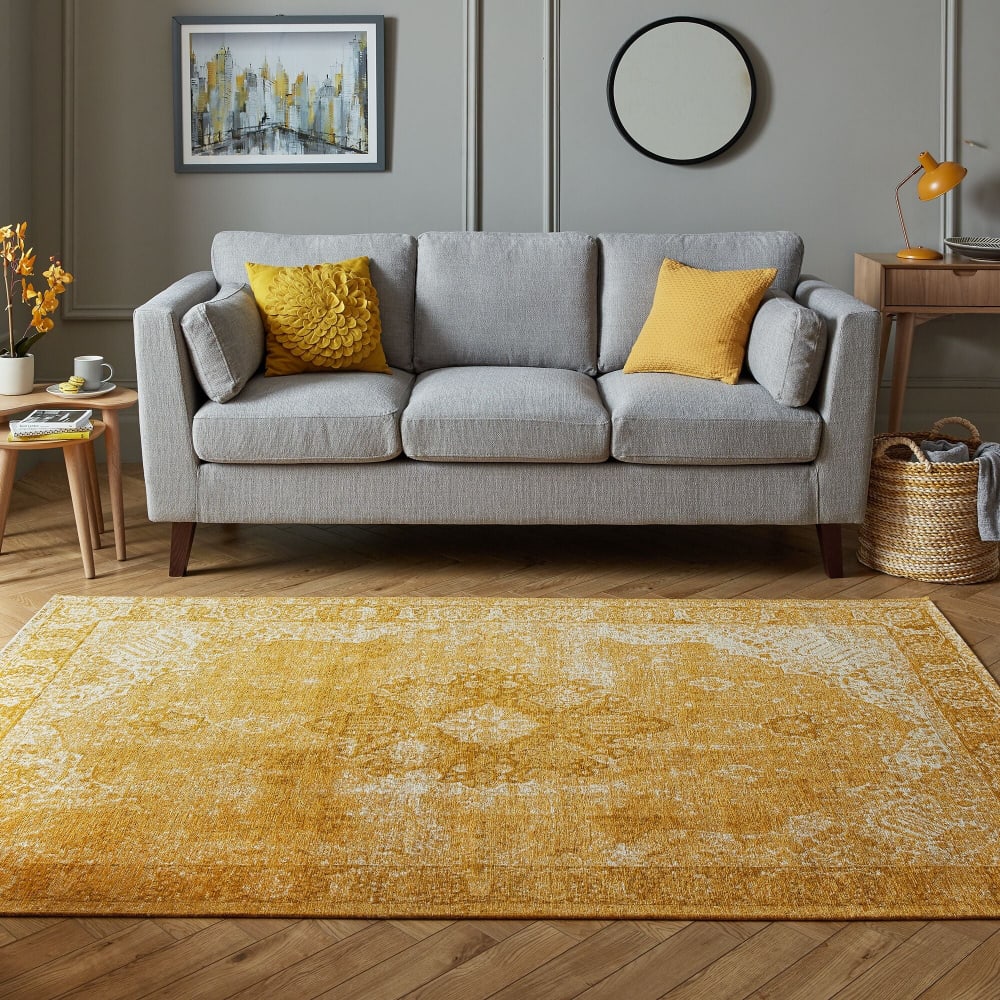 Tapis vintage ocre 120x170cm — vue 3