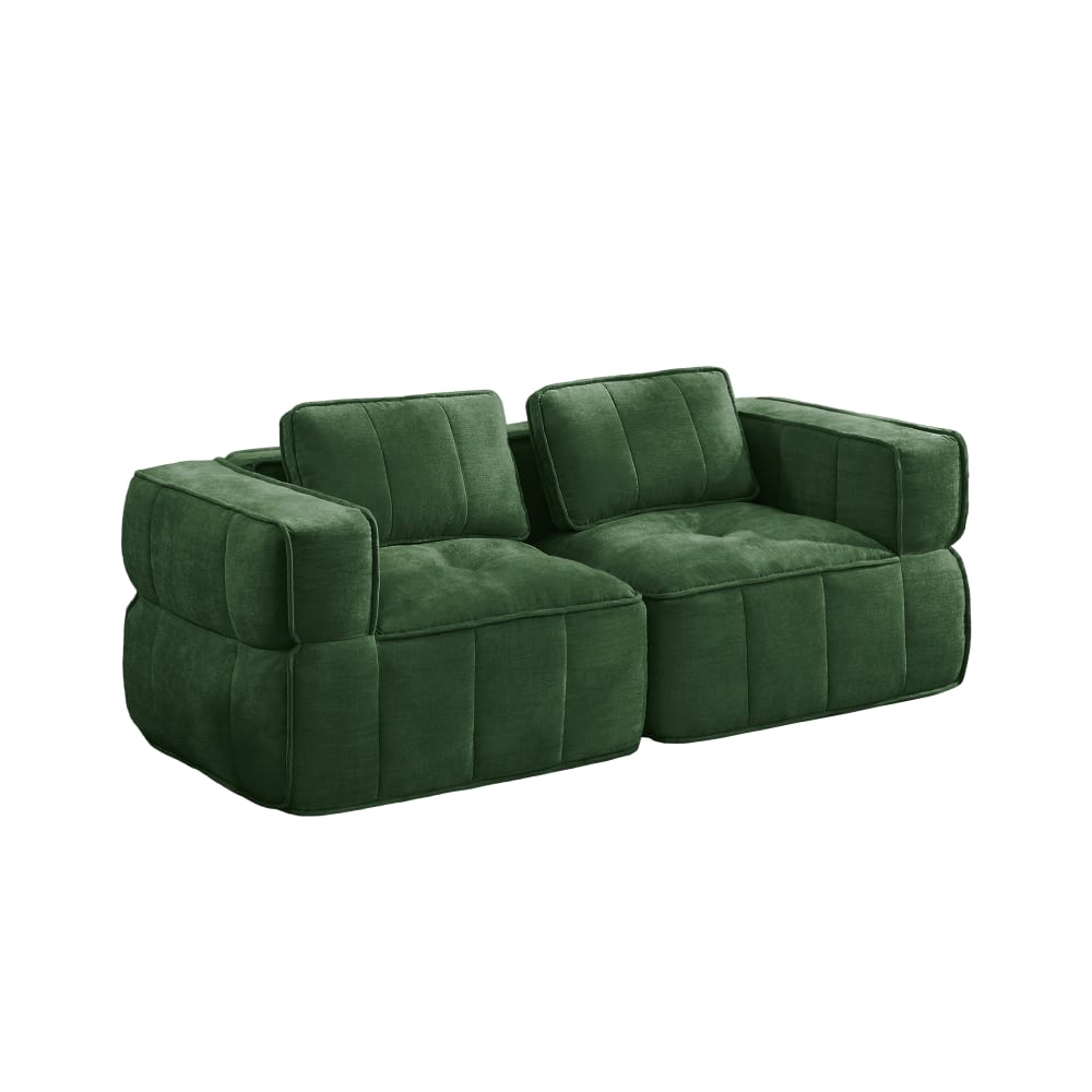 Canapé modulaire 2 places en mousse hd 32d, vert Canapé modulaire 2 places en mousse hd 32d, vert