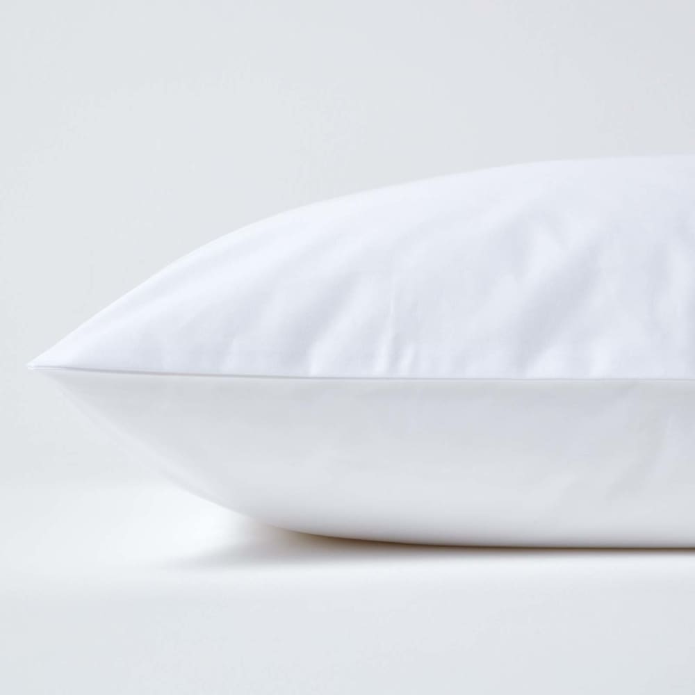 Kopfkissenbezug Satin ägyptische Baumwolle Weiß 40x80 cm -