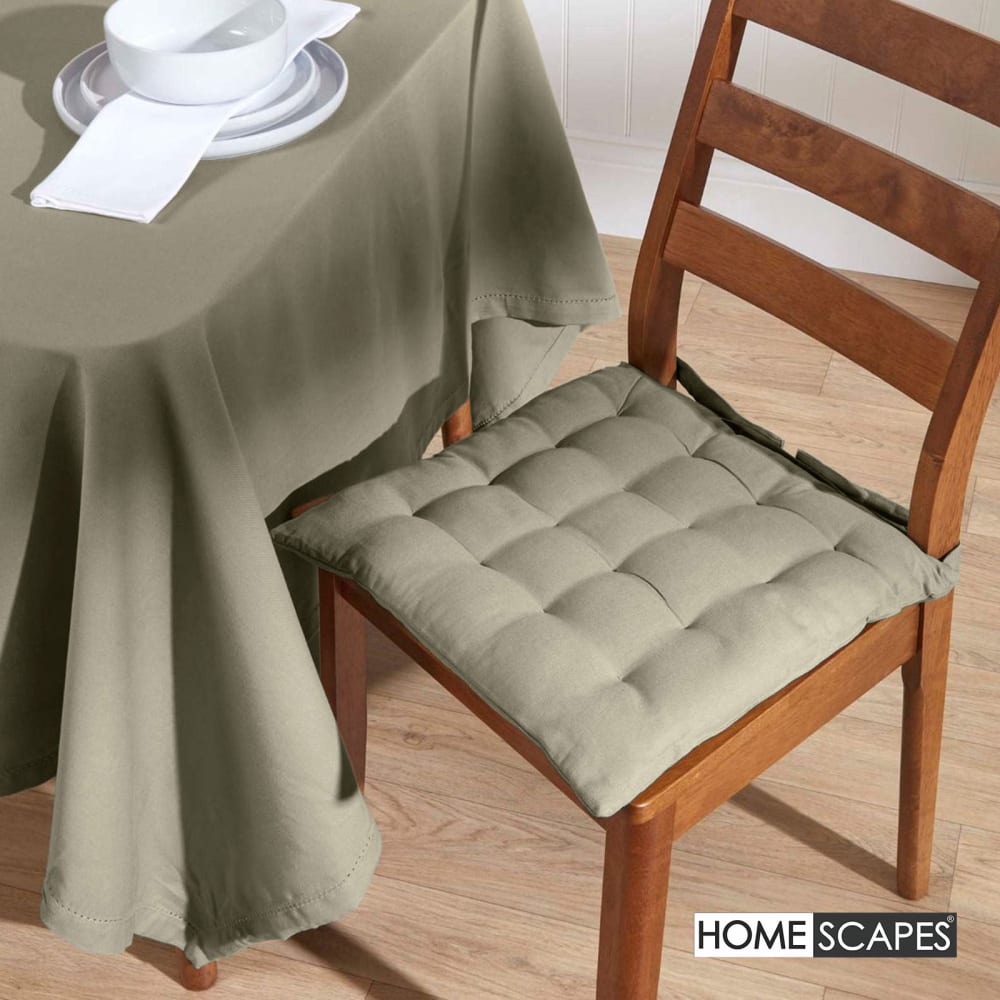 Tischdecke einfarbig rund baumwolle grau 180 cm - Maisons Du