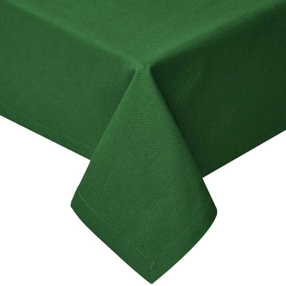 Tischdecke einfarbig quadratisch baumwolle dunkelgrün 137x137 cm