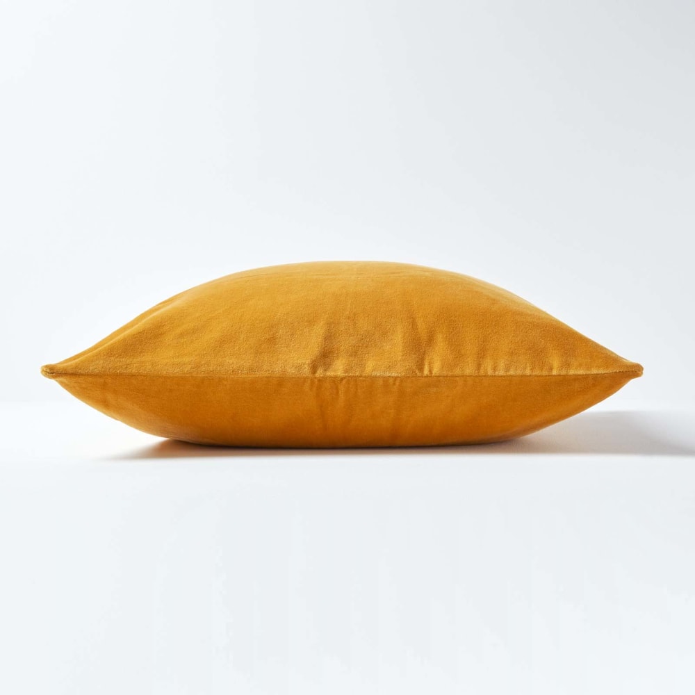 Kissenhülle samt senfgelb 60x60 cm - Maisons Du Monde