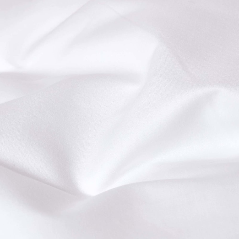 Bettlaken Satin ägyptische Baumwolle Weiß 180x290 cm - Maisons Du