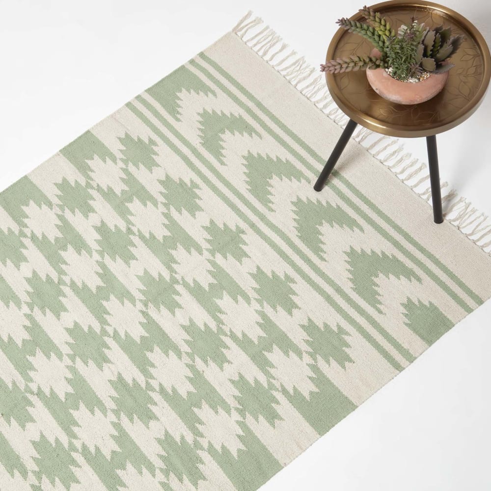 Teppich kilim baumwolle grün 120x170 cm - Maisons Du Monde
