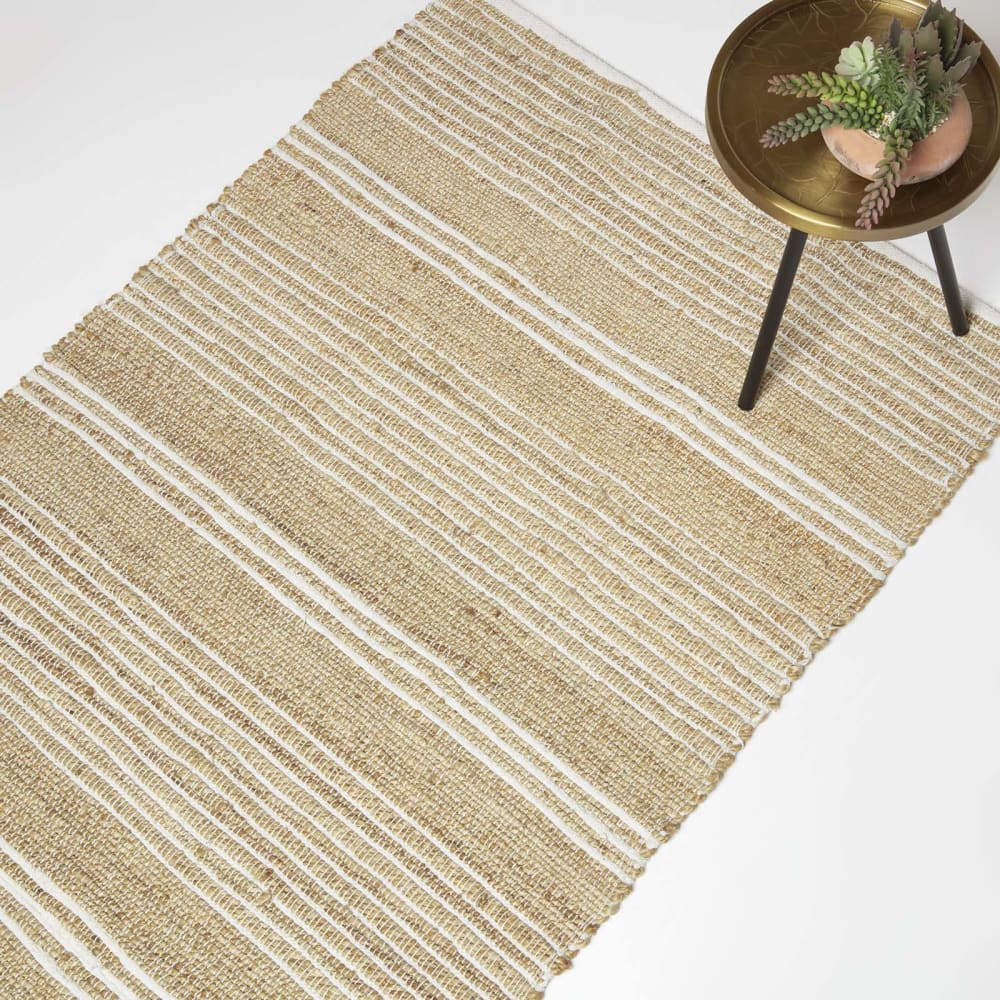 Teppich jute und baumwolle natur 90x150 cm - Maisons Du Monde