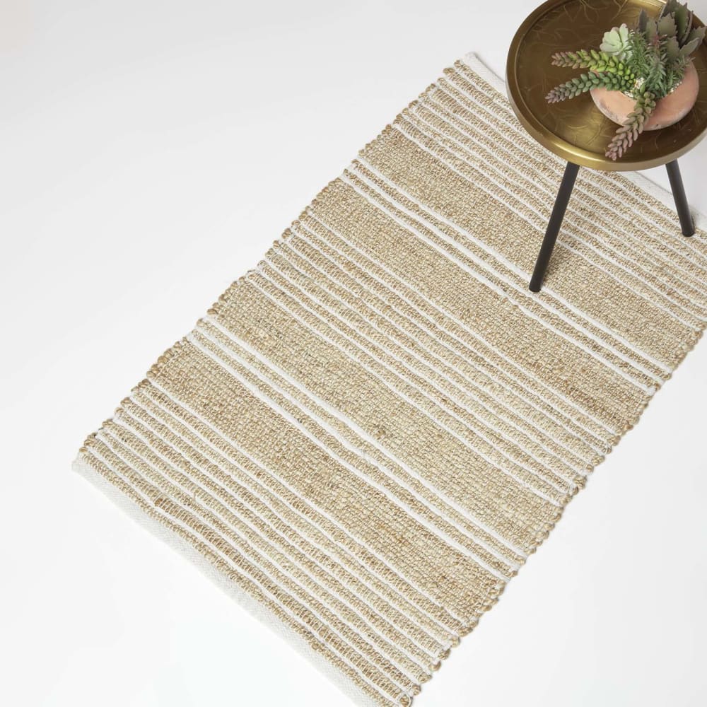 Teppich jute und baumwolle natur 60x90 cm - Maisons Du Monde